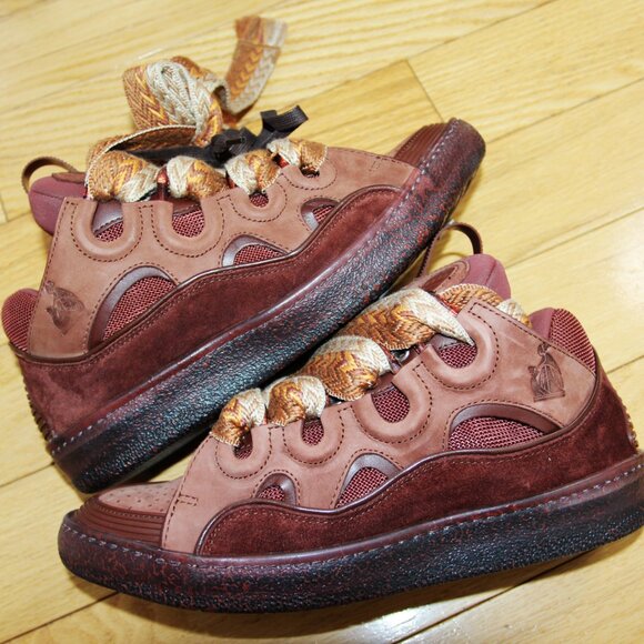 BNWT AW24 LANVIN CURB WITH SPECKLED EFFECT SOLE SNEAKERS 41 - Picture 2 of 12